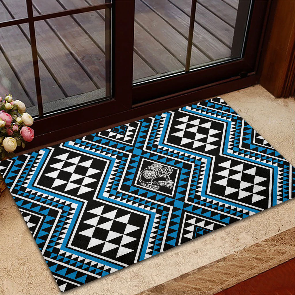 New Zealand Kikorangi Taniko Motifs Rubber Doormat Maori Poi Dance Costume Inspired