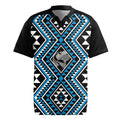 New Zealand Kikorangi Taniko Motifs Rugby Jersey Maori Poi Dance Costume Inspired