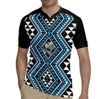 New Zealand Kikorangi Taniko Motifs Rugby Jersey Maori Poi Dance Costume Inspired