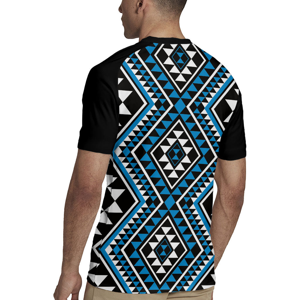 New Zealand Kikorangi Taniko Motifs Rugby Jersey Maori Poi Dance Costume Inspired