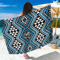New Zealand Kikorangi Taniko Motifs Sarong Maori Poi Dance Costume Inspired