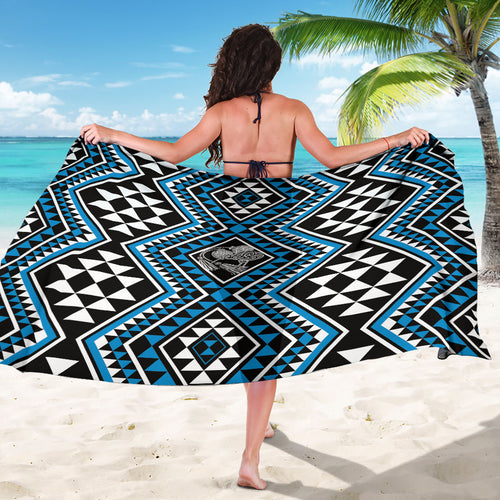 New Zealand Kikorangi Taniko Motifs Sarong Maori Poi Dance Costume Inspired