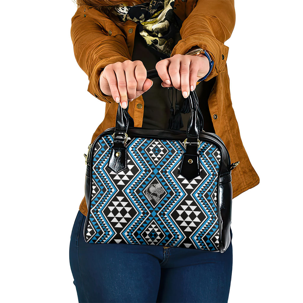 New Zealand Kikorangi Taniko Motifs Shoulder Handbag Maori Poi Dance Costume Inspired