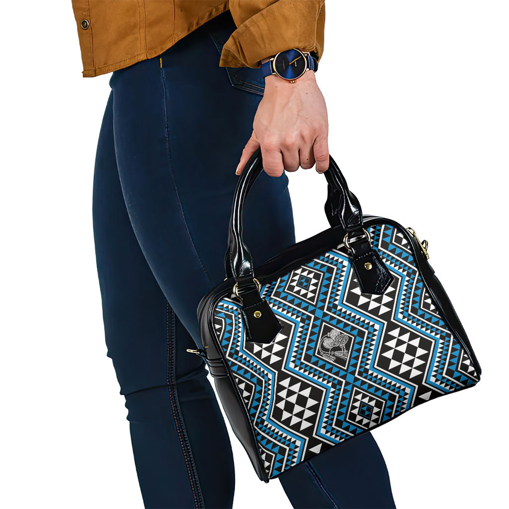 New Zealand Kikorangi Taniko Motifs Shoulder Handbag Maori Poi Dance Costume Inspired