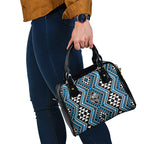 New Zealand Kikorangi Taniko Motifs Shoulder Handbag Maori Poi Dance Costume Inspired