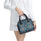 New Zealand Kikorangi Taniko Motifs Shoulder Handbag Maori Poi Dance Costume Inspired