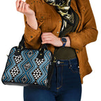 New Zealand Kikorangi Taniko Motifs Shoulder Handbag Maori Poi Dance Costume Inspired