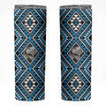 New Zealand Kikorangi Taniko Motifs Skinny Tumbler Maori Poi Dance Costume Inspired
