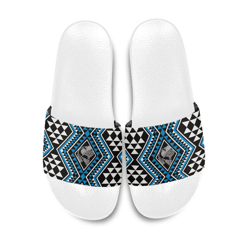 New Zealand Kikorangi Taniko Motifs Slide Sandals Maori Poi Dance Costume Inspired