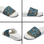 New Zealand Kikorangi Taniko Motifs Slide Sandals Maori Poi Dance Costume Inspired