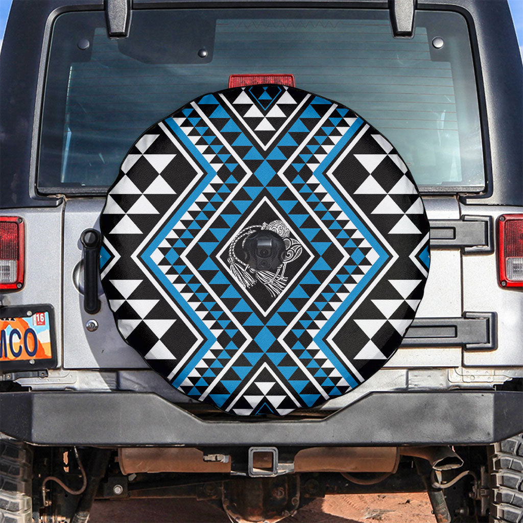 New Zealand Kikorangi Taniko Motifs Spare Tire Cover Maori Poi Dance Costume Inspired