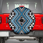 New Zealand Kikorangi Taniko Motifs Spare Tire Cover Maori Poi Dance Costume Inspired