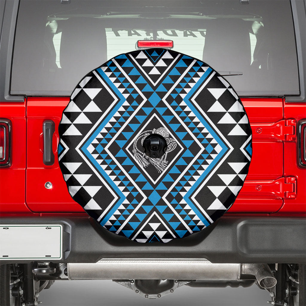 New Zealand Kikorangi Taniko Motifs Spare Tire Cover Maori Poi Dance Costume Inspired