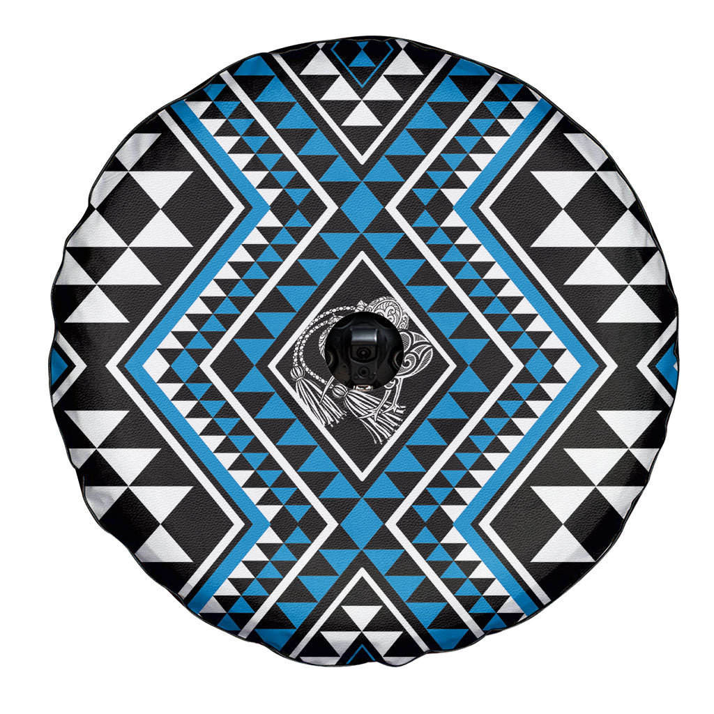 New Zealand Kikorangi Taniko Motifs Spare Tire Cover Maori Poi Dance Costume Inspired