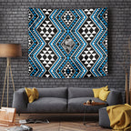 New Zealand Kikorangi Taniko Motifs Tapestry Maori Poi Dance Costume Inspired