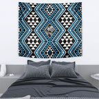 New Zealand Kikorangi Taniko Motifs Tapestry Maori Poi Dance Costume Inspired