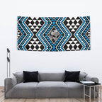 New Zealand Kikorangi Taniko Motifs Tapestry Maori Poi Dance Costume Inspired