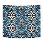 New Zealand Kikorangi Taniko Motifs Tapestry Maori Poi Dance Costume Inspired