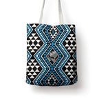 New Zealand Kikorangi Taniko Motifs Tote Bag Maori Poi Dance Costume Inspired