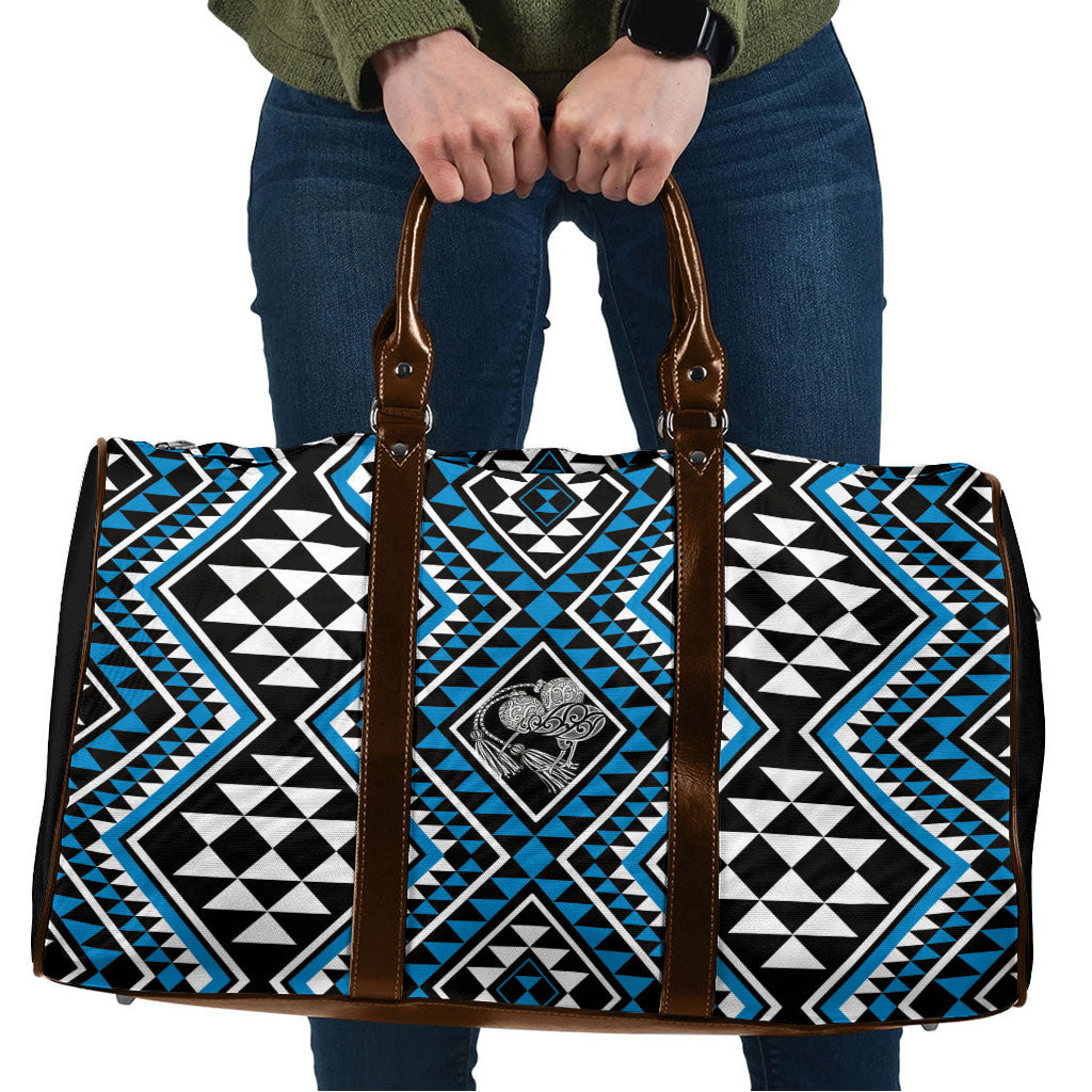 New Zealand Kikorangi Taniko Motifs Travel Bag Maori Poi Dance Costume Inspired