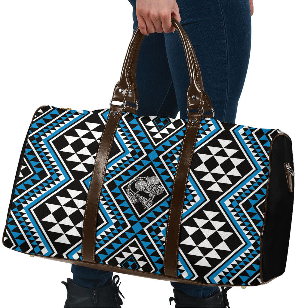 New Zealand Kikorangi Taniko Motifs Travel Bag Maori Poi Dance Costume Inspired