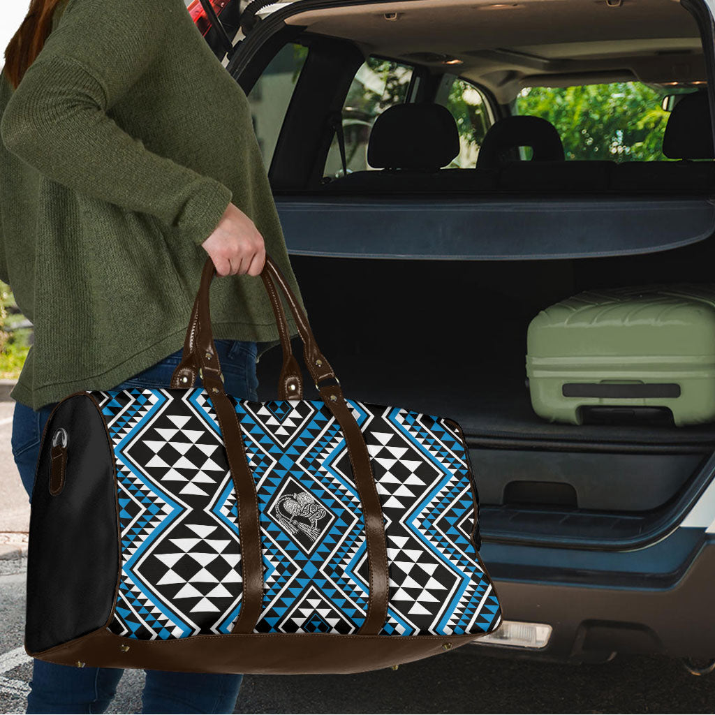 New Zealand Kikorangi Taniko Motifs Travel Bag Maori Poi Dance Costume Inspired