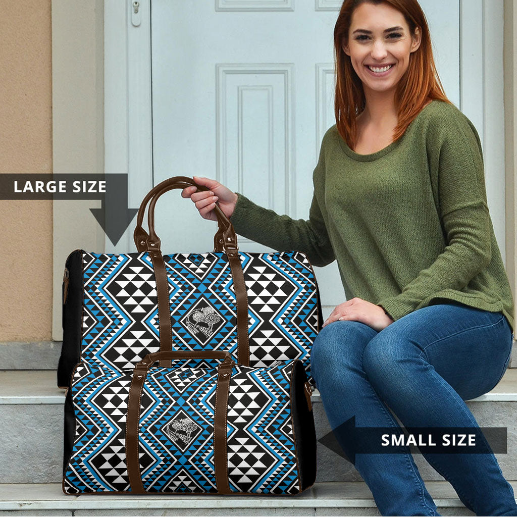 New Zealand Kikorangi Taniko Motifs Travel Bag Maori Poi Dance Costume Inspired