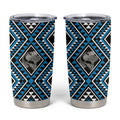 New Zealand Kikorangi Taniko Motifs Tumbler Cup Maori Poi Dance Costume Inspired