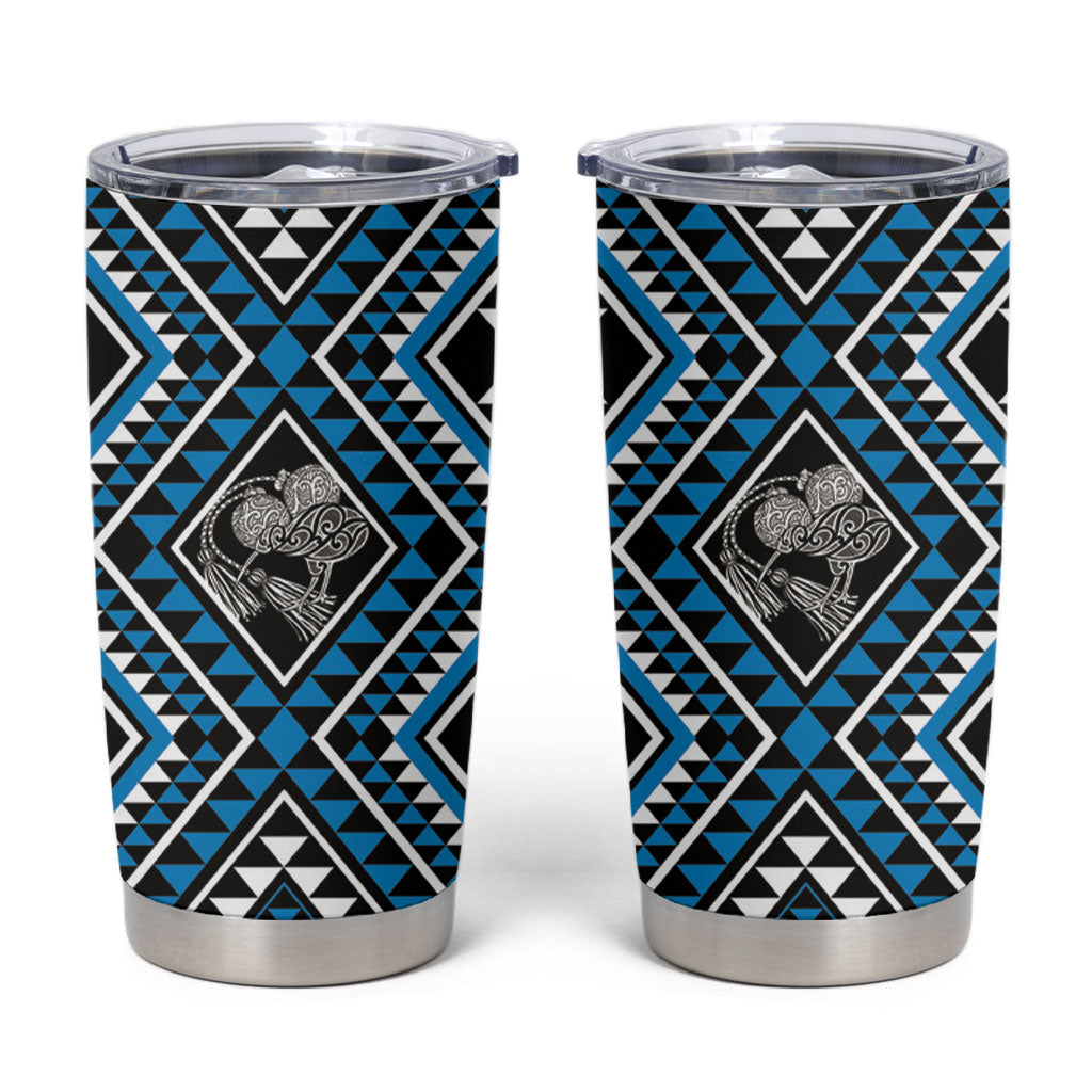 New Zealand Kikorangi Taniko Motifs Tumbler Cup Maori Poi Dance Costume Inspired