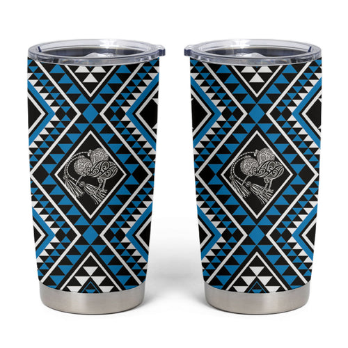 New Zealand Kikorangi Taniko Motifs Tumbler Cup Maori Poi Dance Costume Inspired
