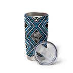 New Zealand Kikorangi Taniko Motifs Tumbler Cup Maori Poi Dance Costume Inspired
