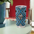 New Zealand Kikorangi Taniko Motifs Tumbler Cup Maori Poi Dance Costume Inspired