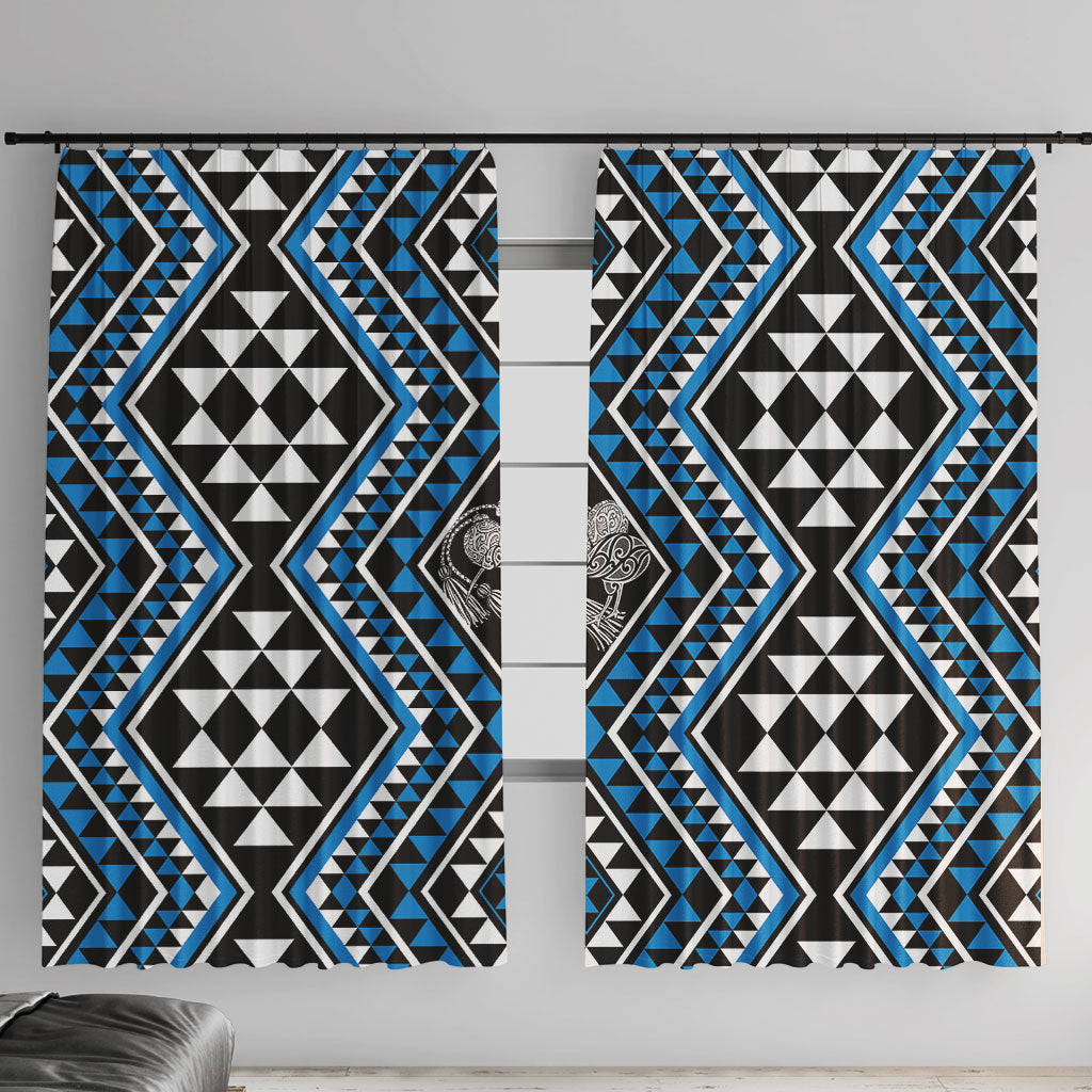 New Zealand Kikorangi Taniko Motifs Window Curtain Maori Poi Dance Costume Inspired