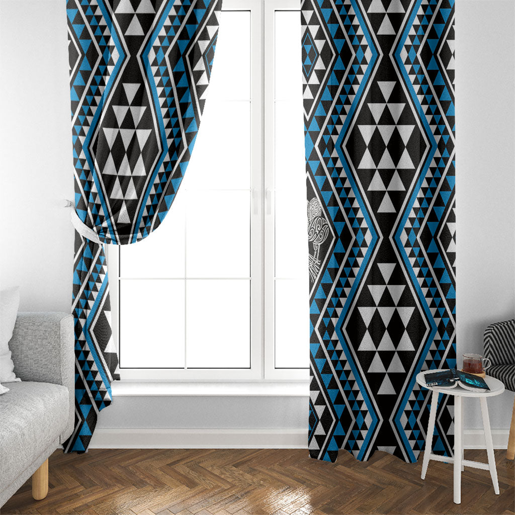 New Zealand Kikorangi Taniko Motifs Window Curtain Maori Poi Dance Costume Inspired