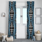 New Zealand Kikorangi Taniko Motifs Window Curtain Maori Poi Dance Costume Inspired
