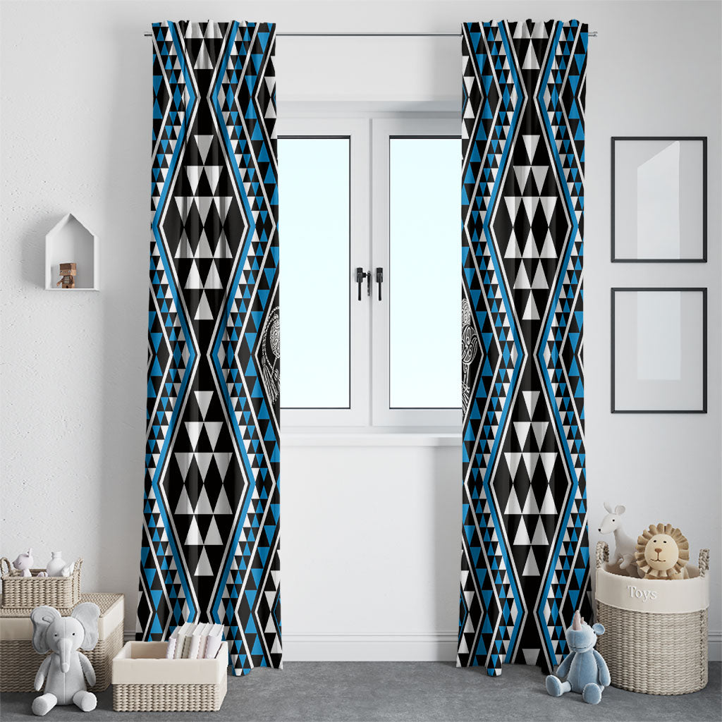 New Zealand Kikorangi Taniko Motifs Window Curtain Maori Poi Dance Costume Inspired