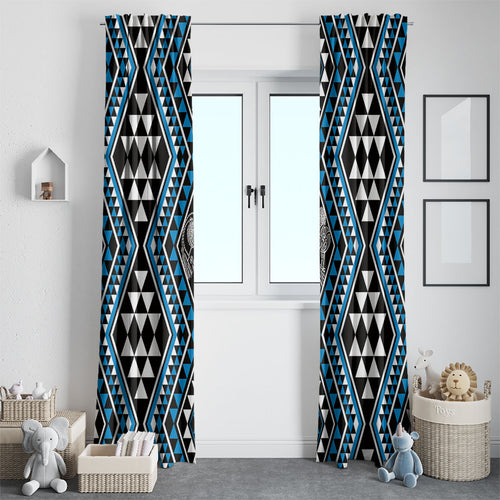 New Zealand Kikorangi Taniko Motifs Window Curtain Maori Poi Dance Costume Inspired