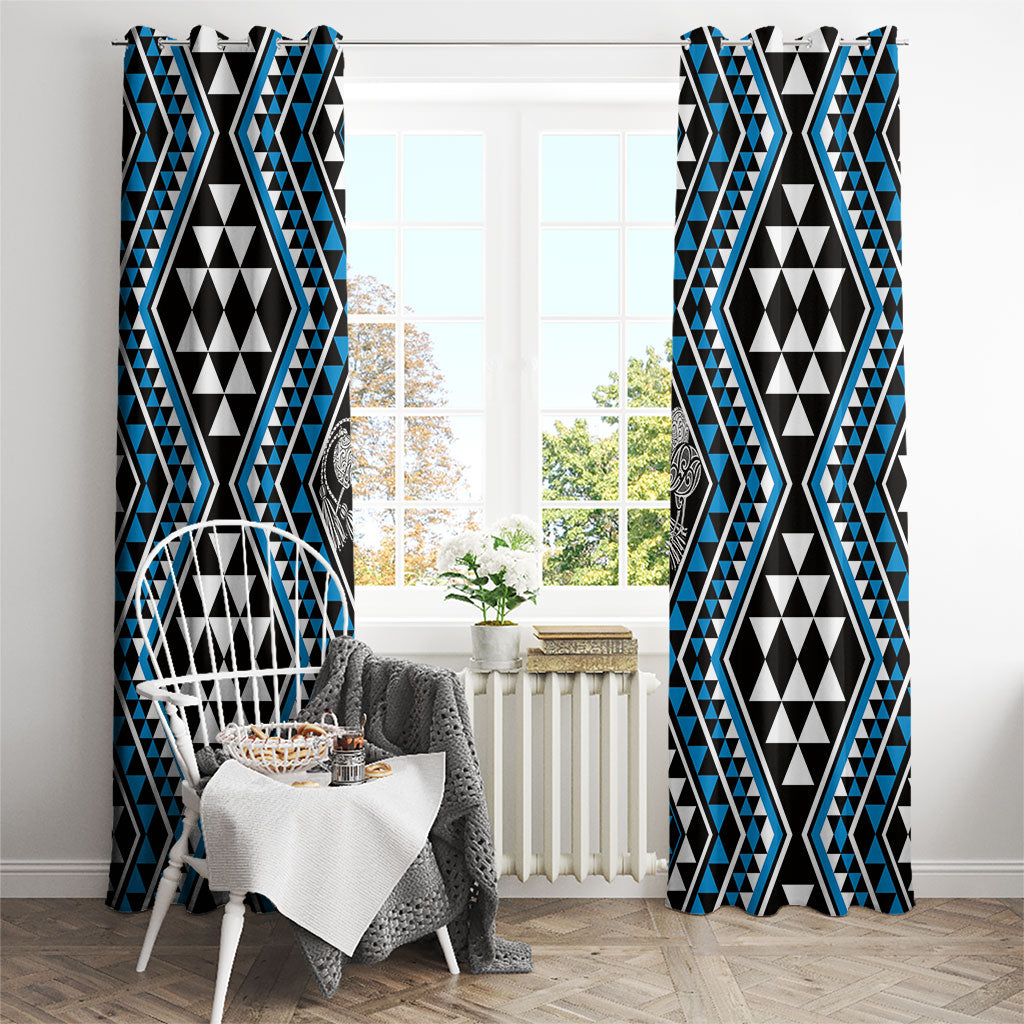 New Zealand Kikorangi Taniko Motifs Window Curtain Maori Poi Dance Costume Inspired