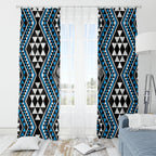New Zealand Kikorangi Taniko Motifs Window Curtain Maori Poi Dance Costume Inspired