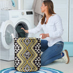 New Zealand Kowhai Taniko Motifs Laundry Basket Maori Poi Dance Costume Inspired