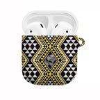 New Zealand Kowhai Taniko Motifs AirPods Case Maori Poi Dance Costume Inspired