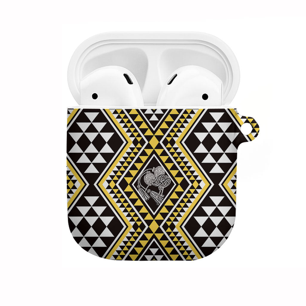 New Zealand Kowhai Taniko Motifs AirPods Case Maori Poi Dance Costume Inspired