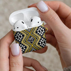 New Zealand Kowhai Taniko Motifs AirPods Case Maori Poi Dance Costume Inspired