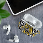 New Zealand Kowhai Taniko Motifs AirPods Case Maori Poi Dance Costume Inspired