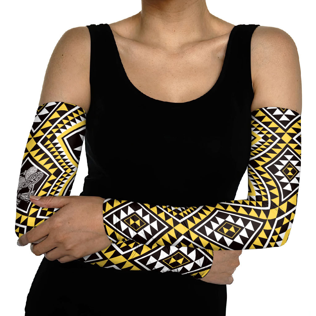 New Zealand Kowhai Taniko Motifs Arm Sleeves Maori Poi Dance Costume Inspired