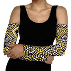 New Zealand Kowhai Taniko Motifs Arm Sleeves Maori Poi Dance Costume Inspired