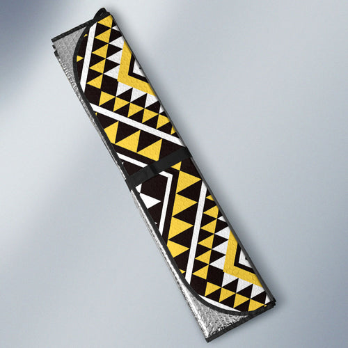 New Zealand Kowhai Taniko Motifs Auto Sun Shade Maori Poi Dance Costume Inspired