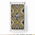 New Zealand Kowhai Taniko Motifs Baby Bed Cover Maori Poi Dance Costume Inspired