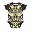 New Zealand Kowhai Taniko Motifs Baby Onesie Maori Poi Dance Costume Inspired