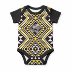 New Zealand Kowhai Taniko Motifs Baby Onesie Maori Poi Dance Costume Inspired